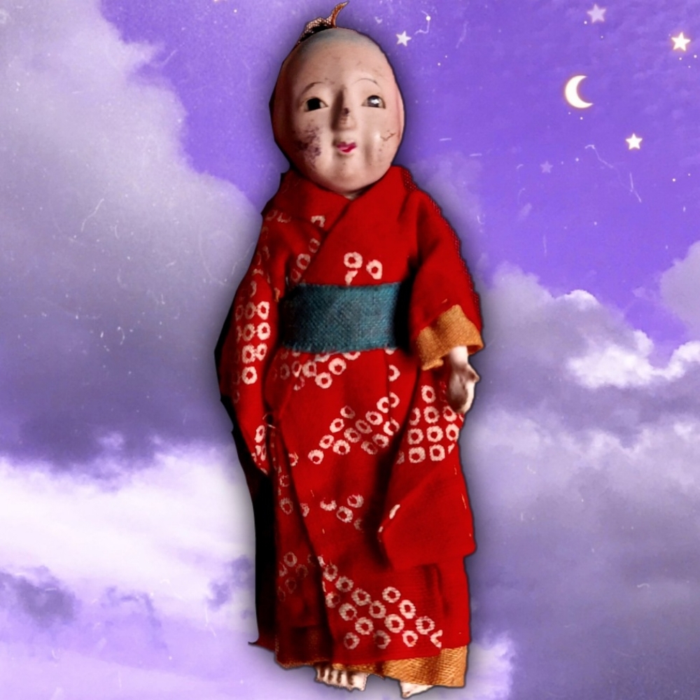 Rare Vintage 1930-40s Ichimatsu  Japanese Boy Figure